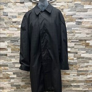 Elegant Black Men's Trench Coat